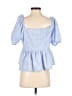 Shein Blue 3/4 Sleeve Blouse Size 8 - 10 - photo 2