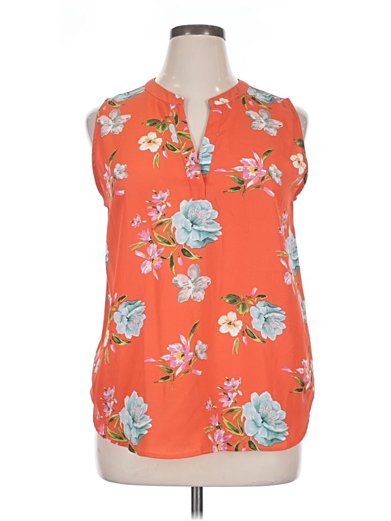 Pre-owned Papermoon Sleeveless Blouse In Orange