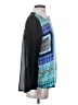 Neiman Marcus 100% Polyester Color Block Gray Long Sleeve Blouse Size S - photo 4