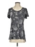 Lularoe Floral Gray Short Sleeve T-Shirt Size XS - photo 1