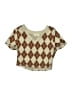Btween Argyle Brown Cardigan Size 7 - photo 1