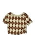 Btween Argyle Brown Cardigan Size 7 - photo 2