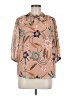 J by Joie 100% Polyester Paisley Tan 3/4 Sleeve Blouse Size M - photo 1