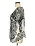 ECI 100% Polyester Silver Short Sleeve Blouse Size M - photo 5