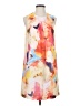 H&M 100% Polyester Print Orange Casual Dress Size 4 - photo 1