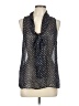 Karlie Black Blue Sleeveless Blouse Size L - photo 1