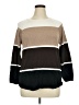 Karen Scott 100% Cotton Color Block Brown Pullover Sweater Size XL - photo 1