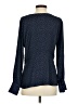 Ann Taylor 100% Polyester Blue Long Sleeve Blouse Size 4 - photo 2
