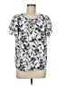 Adrienne Vittadini 100% Polyester Silver Short Sleeve Blouse Size M - photo 2