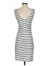 Aqua Stripes White Casual Dress Size S - photo 2