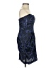 BCBGeneration 100% Polyester Paisley Blue Cocktail Dress Size 0 - photo 4