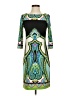 B. Darlin Graphic Paisley Green Cocktail Dress Size 5 - 6 - photo 1