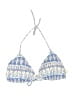 Three Islands Print Blue Swimsuit Top Size L - photo 1