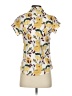 ModCloth 100% Polyester Floral Yellow Short Sleeve Blouse Size XS - photo 2