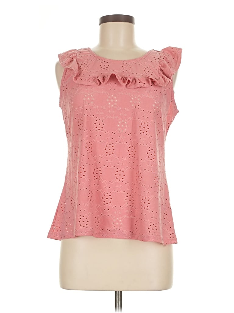 Pre-owned Carolyn Taylor Sleeveless T-shirt In Pink