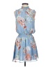 Intermix 100% Silk Floral Blue Casual Dress Size 2 - photo 1
