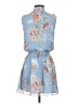 Intermix 100% Silk Floral Blue Casual Dress Size 2 - photo 2