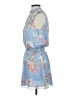 Intermix 100% Silk Floral Blue Casual Dress Size 2 - photo 5