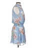 Intermix 100% Silk Floral Blue Casual Dress Size 2 - photo 4
