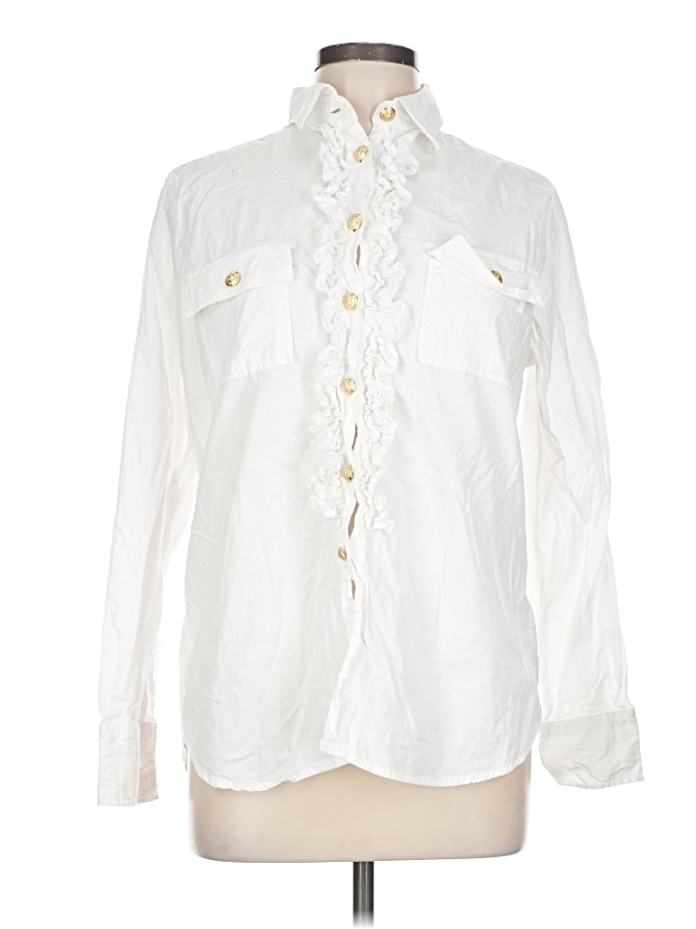 Pre-owned Assorted Brands Long Sleeve Button Down Shirt In White