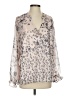 Lovestitch 100% Polyester Silver 3/4 Sleeve Blouse Size S - photo 1