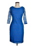 Gianni Bini Stripes Blue Casual Dress Size M - photo 1