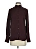 Express 100% Polyester Solid Burgundy Long Sleeve Blouse Size XS - photo 1
