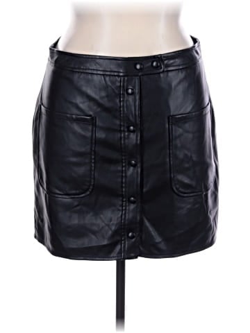 MNG Faux Leather Skirt (view 1)