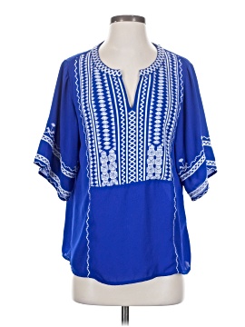 Skies Are Blue Short Sleeve Blouse