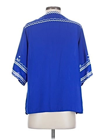 Skies Are Blue Short Sleeve Blouse (view 2)