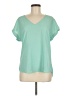 Candie's 100% Polyester Green Short Sleeve Blouse Size M - photo 1