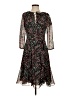 MIKAEL AGHAL 100% Polyester Floral Black Cocktail Dress Size 4 - photo 1