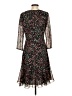 MIKAEL AGHAL 100% Polyester Floral Black Cocktail Dress Size 4 - photo 2