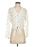 Rails 100% Rayon Polka Dots Ivory White Long Sleeve Blouse Size S - photo 1