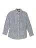 Nordstrom 100% Cotton Checkered-gingham Blue Long Sleeve Button-Down Shirt Size 10 - photo 1