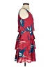Sariah 100% Silk Print Red Cocktail Dress Size 0 - photo 4