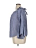 Active USA 100% Cotton Blue 3/4 Sleeve Blouse Size L - photo 5