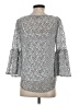 Banana Republic Silver 3/4 Sleeve Blouse Size S - photo 2