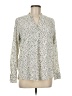 Old Navy Animal Print Ivory Long Sleeve Blouse Size M - photo 2