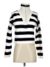 MNG Stripes White Turtleneck Sweater Size XS - photo 1