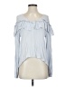Leith 100% Viscose Blue Long Sleeve Blouse Size S - photo 1
