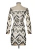 Express Graphic Silver Ivory Cocktail Dress Size S - photo 2