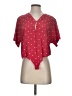 Rails 100% Silk Hearts Red Short Sleeve Silk Top Size XXS - photo 1