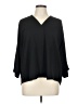 Nic + Zoe 100% Polyester Black 3/4 Sleeve Blouse Size L - photo 1