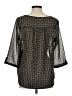 Tantrums 100% Polyester Black 3/4 Sleeve Blouse Size M - photo 2