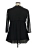 Suzanne Betro 100% Polyester Black 3/4 Sleeve Blouse Size 1X - photo 2