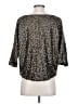 XOXO Metallic Silver 3/4 Sleeve Top Size S - photo 2