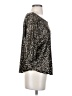 XOXO Metallic Silver 3/4 Sleeve Top Size S - photo 4