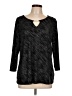 JM Collection Black 3/4 Sleeve Top Size L - photo 1