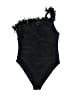 Unbranded Solid Black One Piece Swimsuit Size XL - photo 1